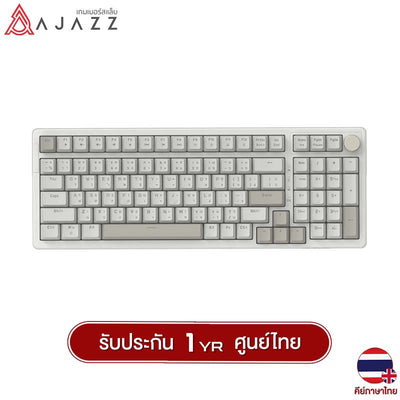 (คีย์ไทย) Ajazz AK992 Retro 100% LED Light Gasket Wired Mechanical Keyboard