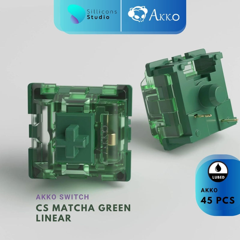 (45 ตัว) AKKO CS Matcha Green Switch Linear switch สวิตช์คีย์บอร์ด Mechanical Switch สำหรับ Mechanical Keyboard Switch
