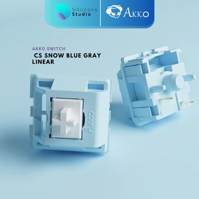 (45 ตัว) สวิตช์ AKKO CS switch – Snow Blue Gray Linear switch สวิตช์คีย์บอร์ด Mechanical Switch