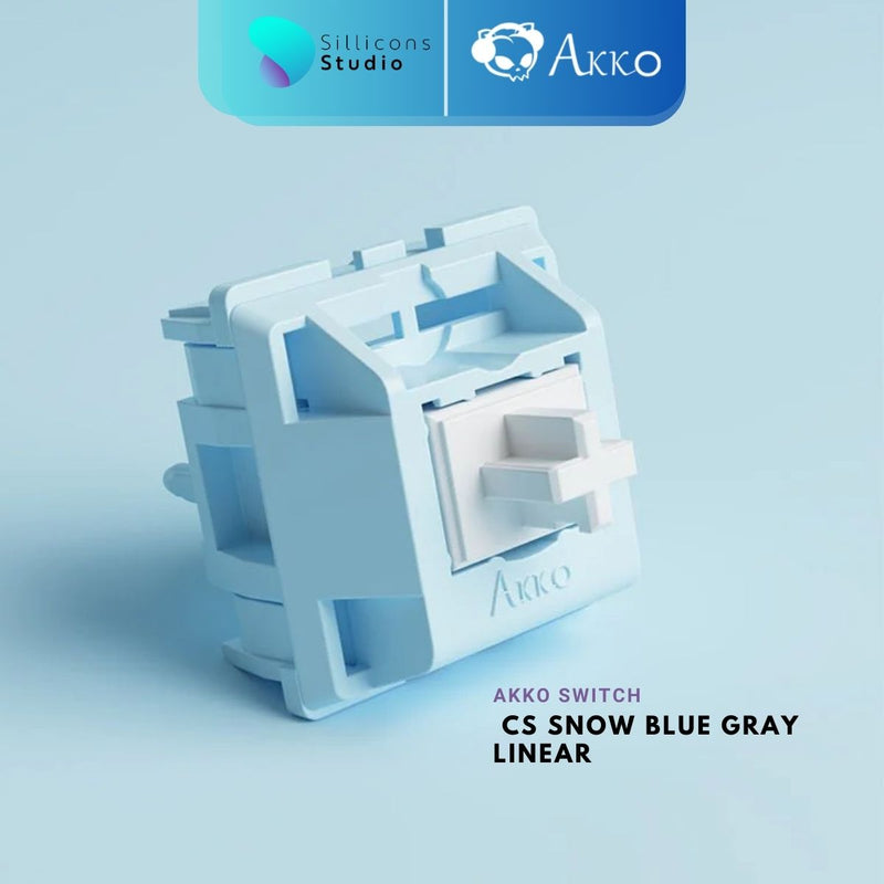 (45 ตัว) สวิตช์ AKKO CS switch – Snow Blue Gray Linear switch สวิตช์คีย์บอร์ด Mechanical Switch