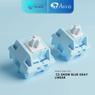 (45 ตัว) สวิตช์ AKKO CS switch – Snow Blue Gray Linear switch สวิตช์คีย์บอร์ด Mechanical Switch