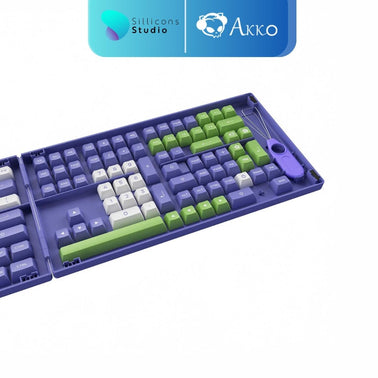 ปุ่มคีย์แคป Akko PBT - Periwinkle Very Peri 197 ปุ่ม ASA profile คีย์แคป สำหรับ Mechanical Keyboard Keycap KEYPRO
