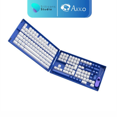 ปุ่มคีย์บอร์ด AKKO PBT สี Blue on White Keycap 197 ปุ่ม ASA Profile