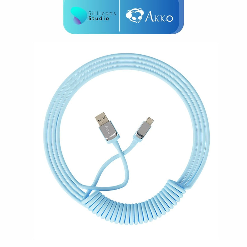 AKKO GAMING CABLE COILED 4 สี สายคีย์บอร์ด USB Type C to A สายขด สำหรับ Mechanical Keyboard คีย์บอร์ดคัสต้อม คีย์บอร์ด