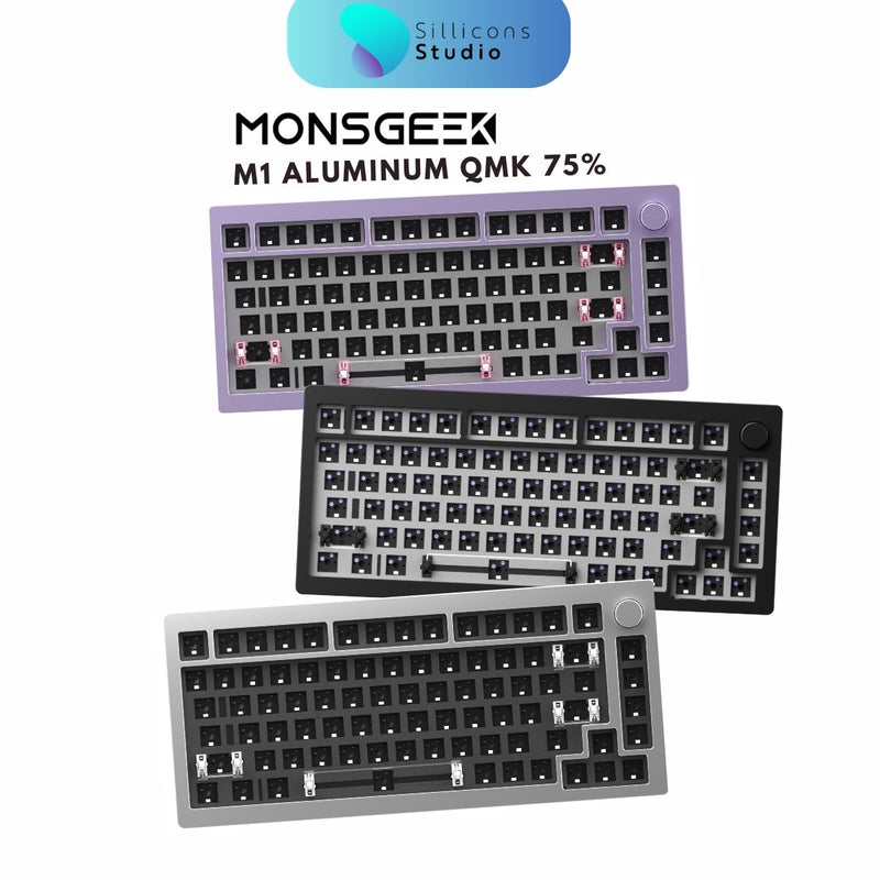 คีย์บอร์ด MonsGeek M1 Aluminium QMK VIA 75% เคสอลูมิเนียม Wired RGB Hotswap Gasket Custom Mechanical Keyboard Akko