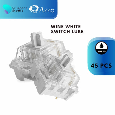 (Lubed, 45 ตัว) Akko CS Switch -  Wine White (Lubed)