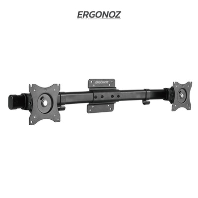 ERGONOZ ACC16 Dual Screen Adapter ตัวแปรงแขนจับจอ สำหรับหนึ่งจอเป็นสองจอ ดีไซน์สีดำ ทันสมัย รับน้ำหนักได้สูงสุด 10 กิโล/