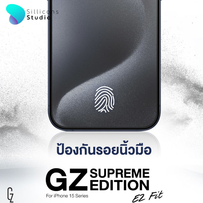 GZ EZFIT ฟิล์มกระจกนิรภัย สำหรับ iPhone 15Pro / 15Promax เทคโนโลยี AR คมชัดขึ้นเมื่ออยู่กลางแจ้ง