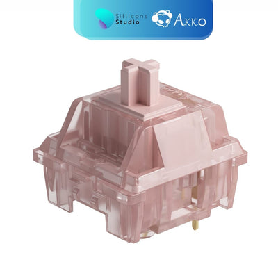 (45 ตัว) Akko Haze Pink Silent Switch Linear switch สวิตช์เงียบ Mechanical Switch สำหรับ Mechanical Keyboard