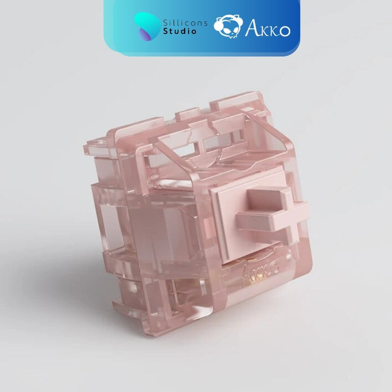 (45 ตัว) Akko Haze Pink Silent Switch Linear switch สวิตช์เงียบ Mechanical Switch สำหรับ Mechanical Keyboard