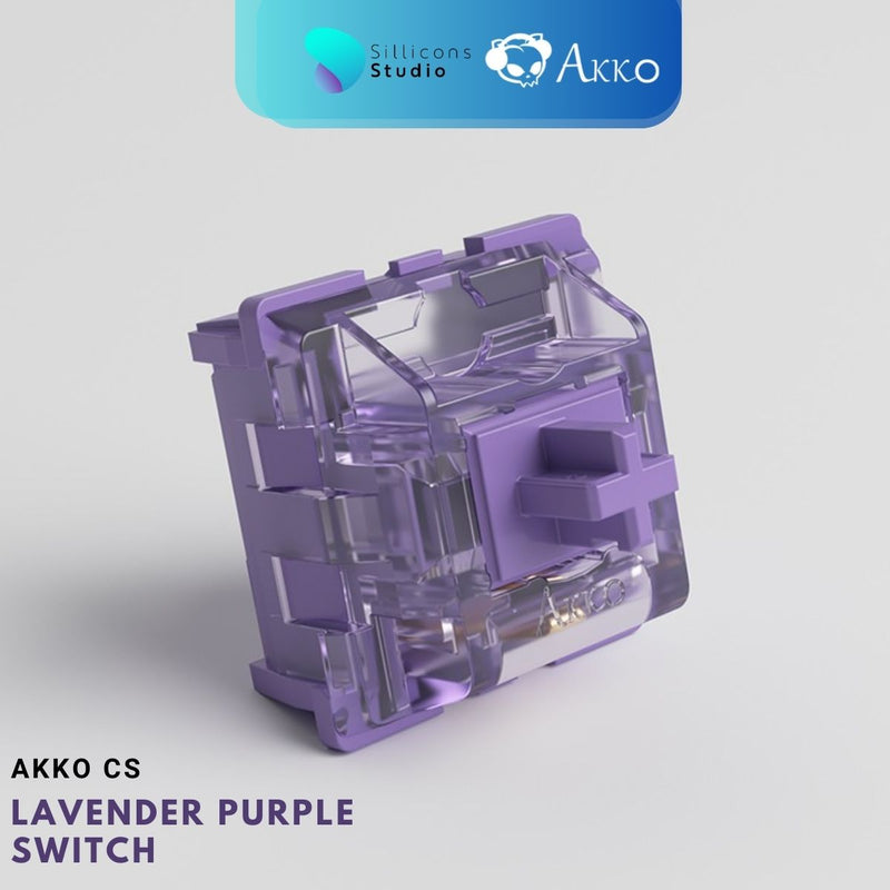 (45 ตัว) AKKO CS Lavender Purple Switch Tactile สวิตช์คีย์บอร์ด Mechanical Switch สำหรับ Mechanical Keyboard Switch