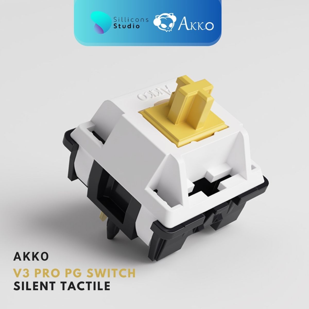 (45 ตัว) สวิตช์ AKKO V3 Pro PG Switch Silent Tactile สวิตช์คีย์บอร์ด สำหรับ Mechanical Keyboard