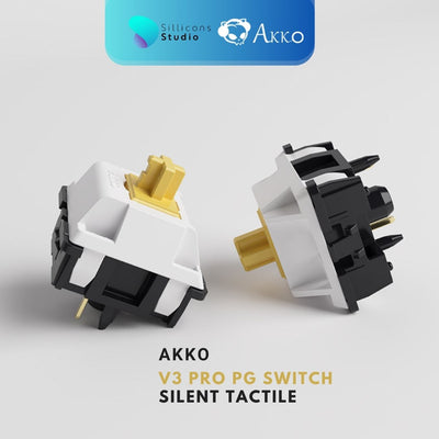 (45 ตัว) สวิตช์ AKKO V3 Pro PG Switch Silent Tactile สวิตช์คีย์บอร์ด สำหรับ Mechanical Keyboard