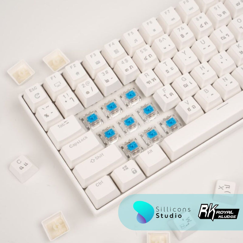 คีย์บอร์ด Royal Kludge RK100 คีย์ไทยไฟลอด Hotswap RGB Wireless 2.4g Bluetooth Mechanical Keyboard rk คีย์บอร์ดไร้สาย