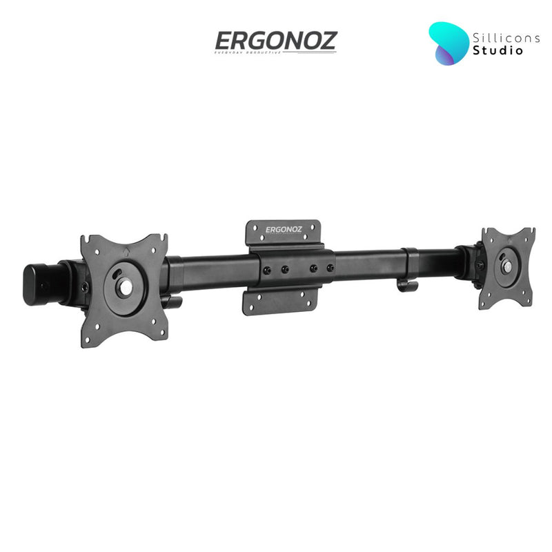 ERGONOZ ACC16 Dual Screen Adapter ตัวแปรงแขนจับจอ สำหรับหนึ่งจอเป็นสองจอ ดีไซน์สีดำ ทันสมัย รับน้ำหนักได้สูงสุด 10 กิโล/