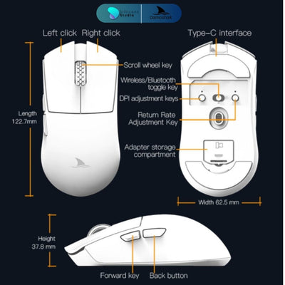 Darmoshark M3-S wireless mouse wireless gaming mouse เมาส์ไร้สาย เมาส์เกมมิ่งไร้สาย