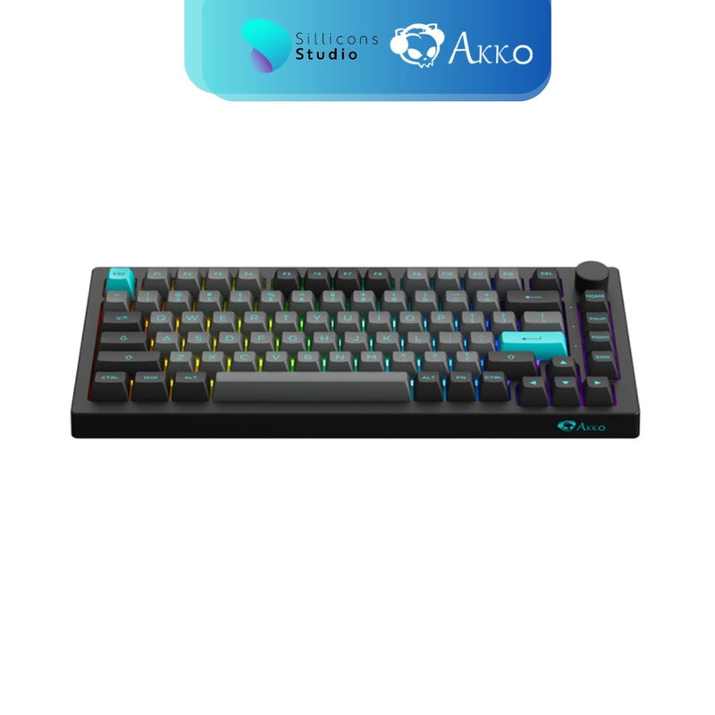 คีย์บอร์ด AKKO 5075B Plus สี Black&Cyan 75% RGB [Akko CS Silver]