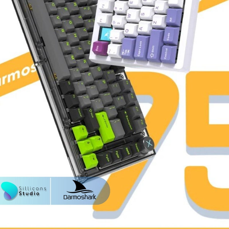 Darmoshark TOP75 81 Keys 75% RGB Bluetooth 5.0/2.4G Wireless/Wired Gaming Mechanical Keyboard