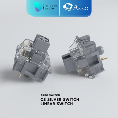 (Hand Lubed, 45 ตัว) AKKO CS Silver Lubed Linear switch สวิตช์คีย์บอร์ด Switch สำหรับ Mechanical Keyboard Switch