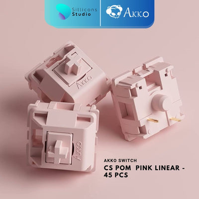 (45 ตัว) สวิตช์ AKKO POM สีชมพู/เงิน/สีน้ำตาล switch สวิตช์คีย์บอร์ด Mechanical Switch