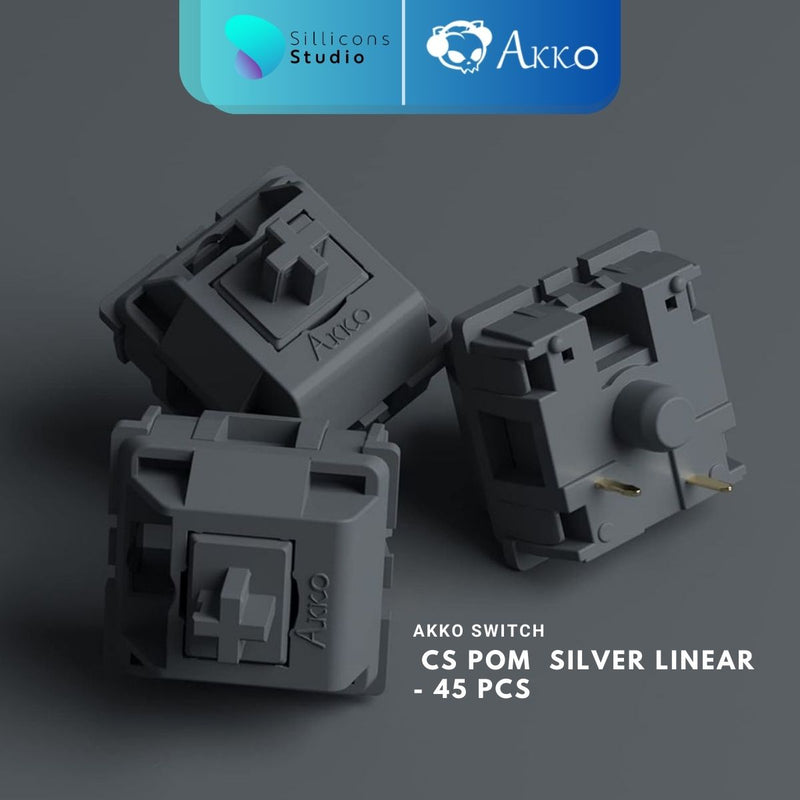 (45 ตัว) สวิตช์ AKKO POM สีชมพู/เงิน/สีน้ำตาล switch สวิตช์คีย์บอร์ด Mechanical Switch