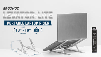 ERGONOZ LEVATOR-LITE Portable Laptop Riser แท่นวางโน้ตบุค พกพาสะดวก พับเก็บง่าย