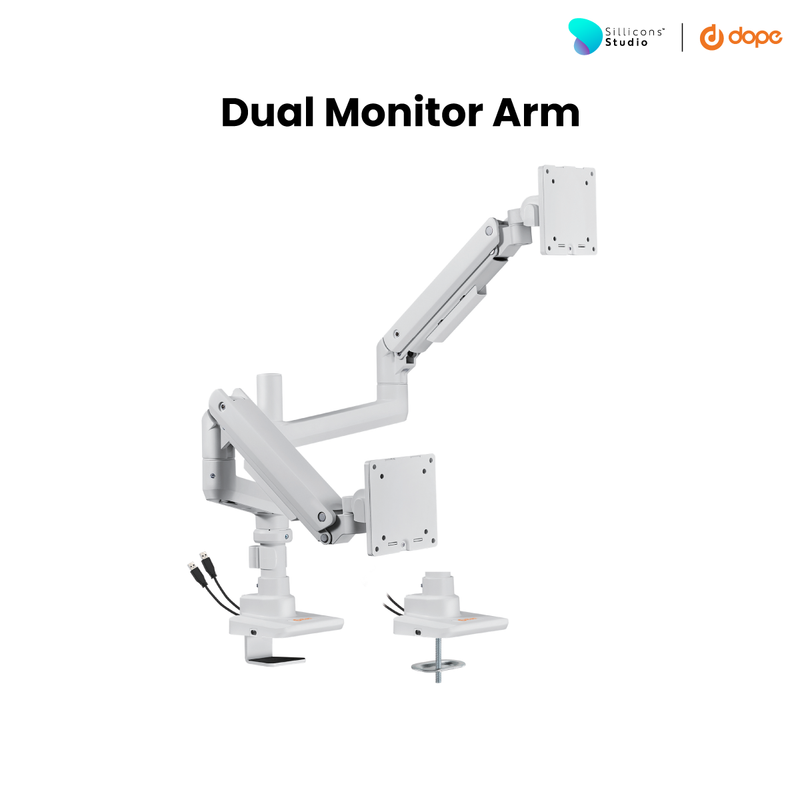 (ประกัน 1 ปี) แขนจับจอ/ขาจับจอ 49" Dope Dual  Monitor Arm รองรับหน้าจอสูงสุดข้างละ 49"