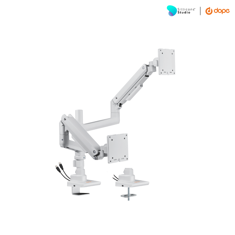 (ประกัน 1 ปี) แขนจับจอ/ขาจับจอ 49" Dope Dual  Monitor Arm รองรับหน้าจอสูงสุดข้างละ 49"