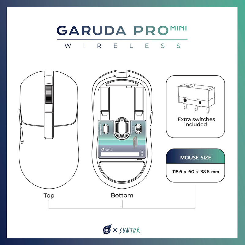 LOGA Garuda PRO mini wireless gaming mouse  : SUNTUR Edition