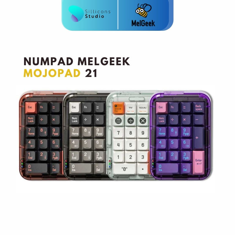 คีย์บอร์ด Melgeek Mojopad Numpad 4 สี 21 ปุ่ม 3 Mode 2.4gHz Bluetooth Hotswap RGB