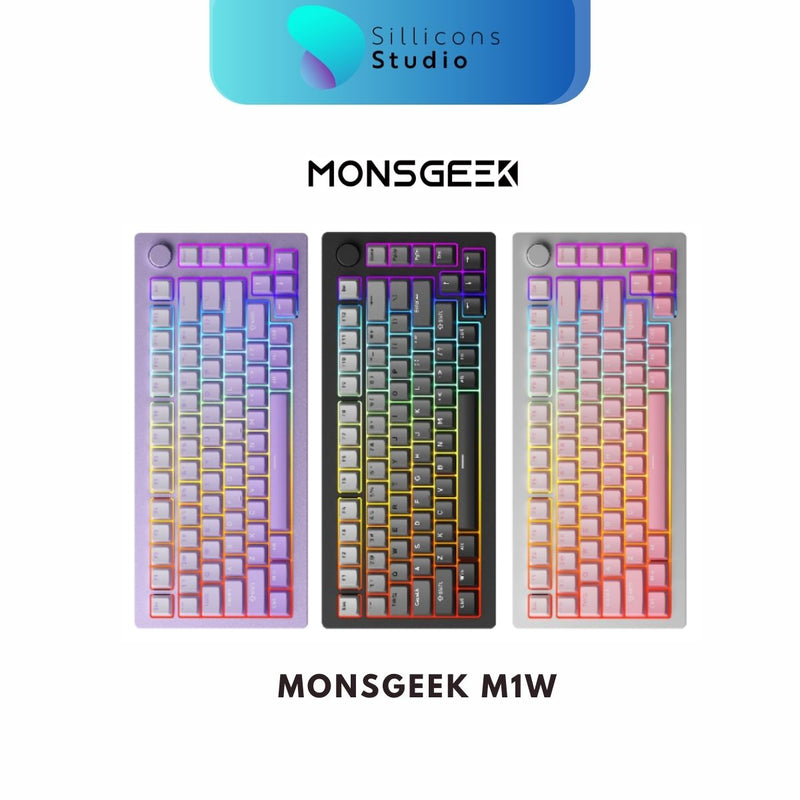 คีย์บอร์ด MonsGeek M1W Aluminium 75% เคสอลูมิเนียม 2.4GHz Bluetooth Wireless RGB Hotswap Custom Mechanical Keyboard