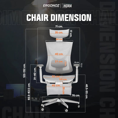 ERGONOZ THORA Professional Ergonomic chair เก้าอี้คอมพิวเตอร์ เก้าอี้ทำงาน เก้าอี้เพื่อสุขภาพ เก้าอี้ ergonomic