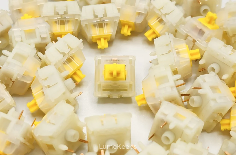 Milky-Yellow Gateron Cap  V2 Switch Set