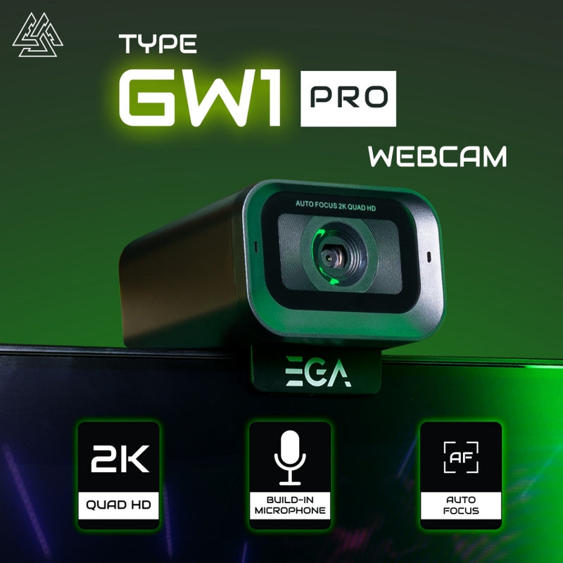 EGA GW1 Pro Webcam 2K Auto focus เว็บแคมสำหรับสตรีม Streaming Webcam มีไมค์