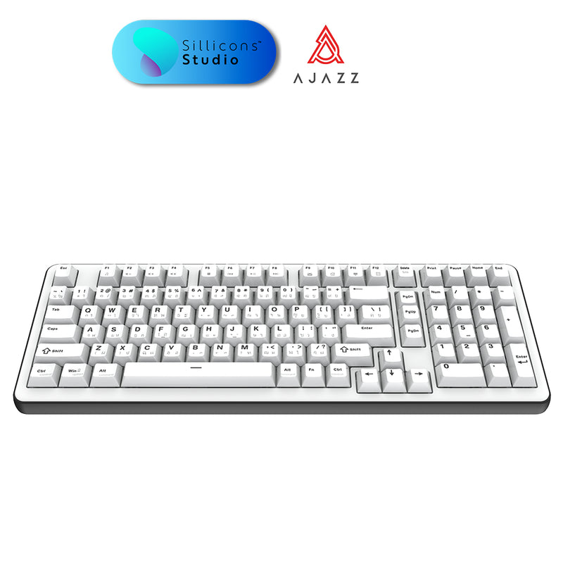 AJAZZ AC100 Aspera Sea Salt Switch Full Aluminum  Wired GASKET MECHANICAL KEYBOARD  FEATURE GASKET STRUCTURE WIN/MAC COM