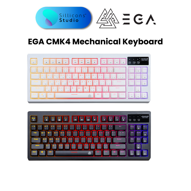 EGA Gaming Mechanical Keyboard wired คีย์บอร์ดเกมมิ่ง รุ่น CMK4 Gasket Mounted
