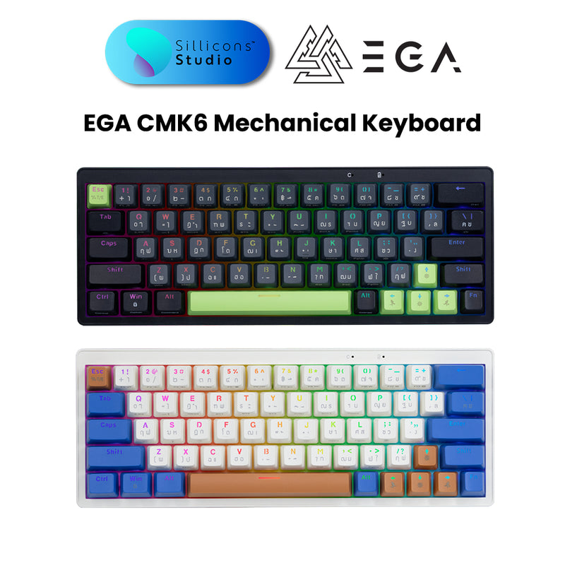 EGA CMK6 Gaming Mechanical Keyboard wireless Gasket Mounted คีย์บอร์ดเกมมิ่ง ไร้สาย