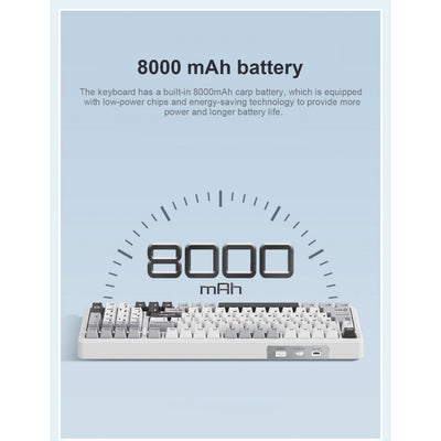 คีย์บอร์ดไร้สาย - AULA F99 Gasket Mechanical Keyboard คีย์ไทย แบต 8,000mAh รับประกัน 2 ปี