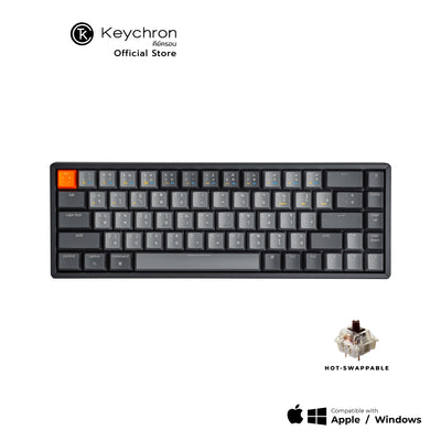 Keychron K6 Wireless Hot-swappable Mechanical Keyboard  คีย์บอร์ดไร้สาย ภาษาไทย