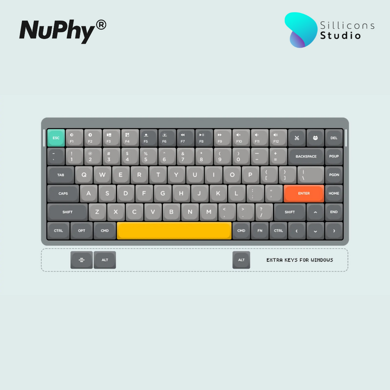 คีย์แคป Low profile NuPhy Air75 COAST PBT Keycaps (Twilight)