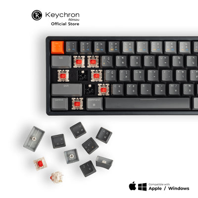 Keychron K6 Wireless Hot-swappable Mechanical Keyboard  คีย์บอร์ดไร้สาย ภาษาไทย