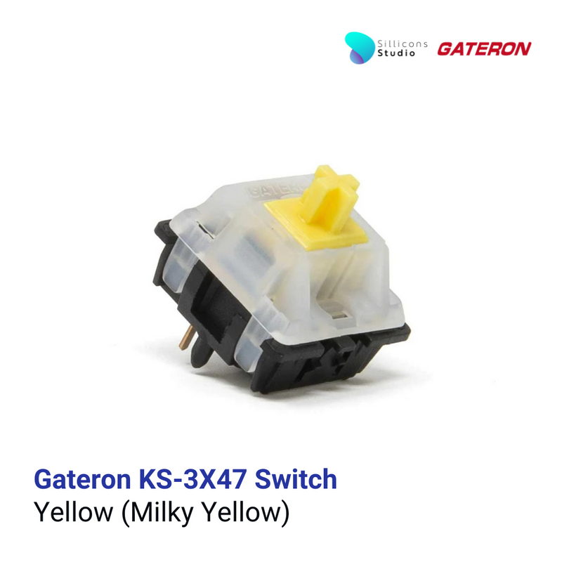 สวิตช์ Gateron KS-3X47 Yellow (Milky Yellow)