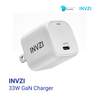 (รับประกัน 1ปี) หัวชาร์จ INVZI 33W GaN USB-C Charger ของแท้ถูกลิขสิทธิ์