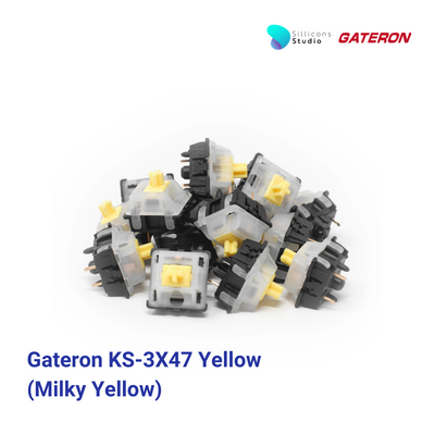 สวิตช์ Gateron KS-3X47 Yellow (Milky Yellow)