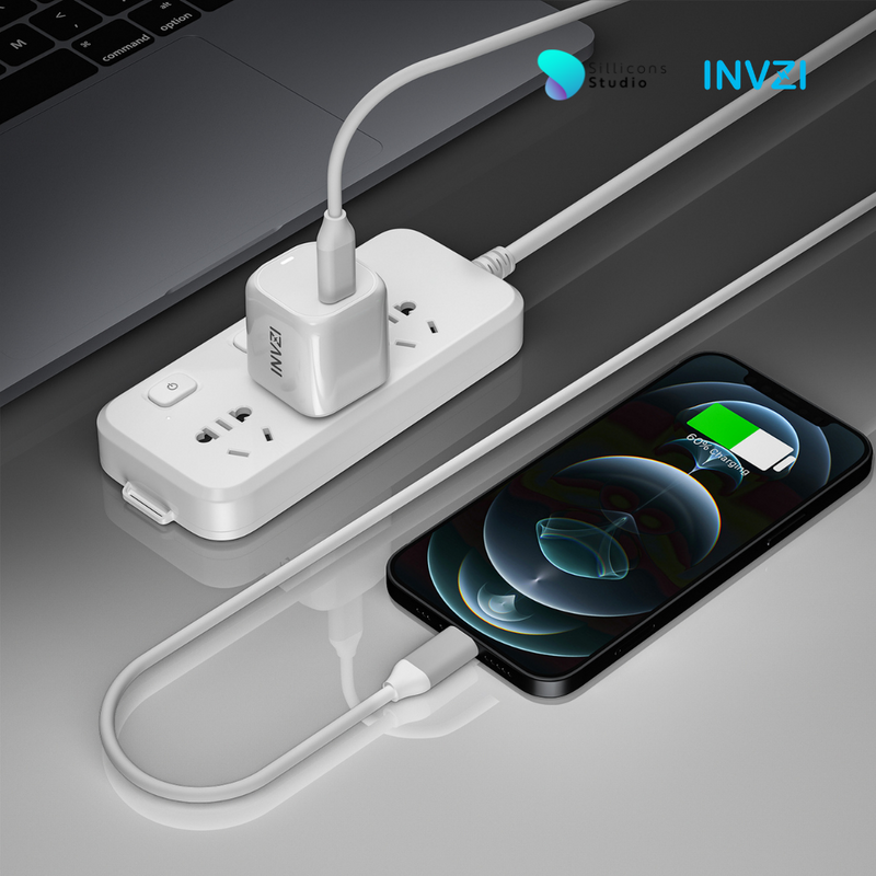 (รับประกัน 1ปี) หัวชาร์จ INVZI 33W GaN USB-C Charger ของแท้ถูกลิขสิทธิ์