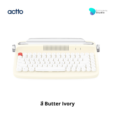 คีย์บอร์ดไร้สายดีไซน์ย้อนยุค Actto Retro Bluetooth Keyboard [คีย์ไทย-อังกฤษ]