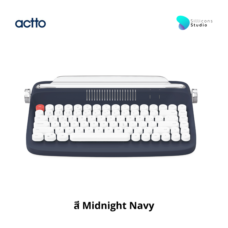 คีย์บอร์ดไร้สายดีไซน์ย้อนยุค Actto Retro Bluetooth Keyboard [คีย์ไทย-อังกฤษ]