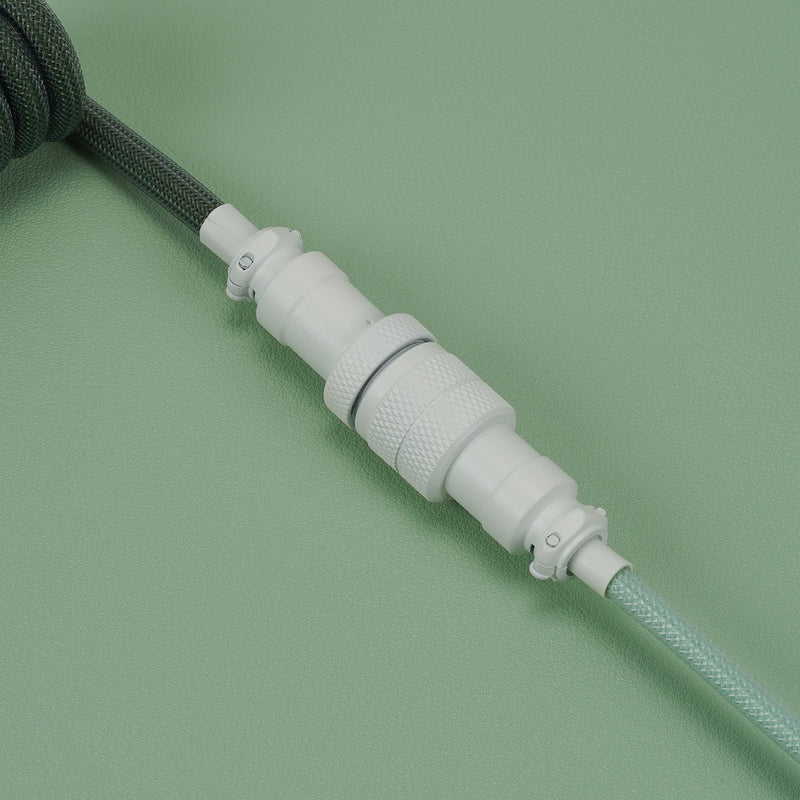 (KBDFANS) CABLE COIL MUTI-GREEN HANDMADE CUSTOM MECHANICAL KEYBOARD USB-C