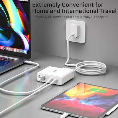 (รับประกัน 1 ปี) INVZI GaNHub 9-in-1 100W GaN USB-C Charger Power Hub Docking Station