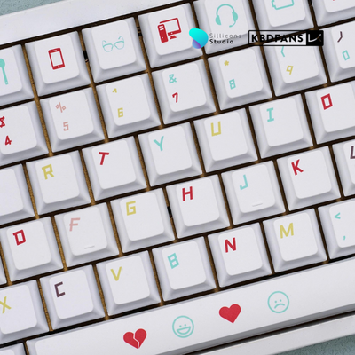 คีย์แคป CHERRY PROFILE PBT ENGLISH LIFE MAP PERSONALIZED COLOR KEYCAPS SET